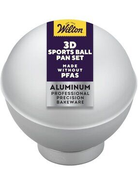 3D Sports Ball Cake Pan Set - Durable Aluminum Bakeware, Even Heating